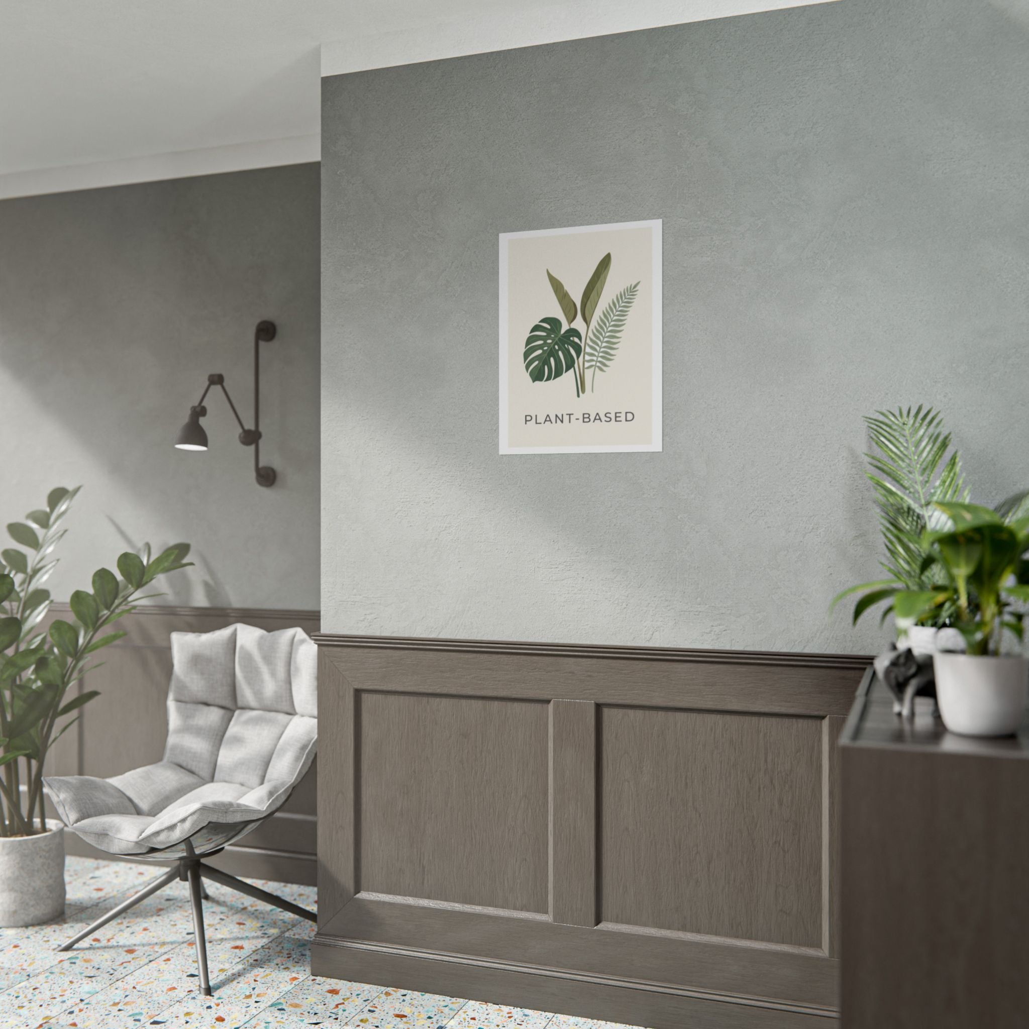 Plant-Based Botanical Poster — Minimalist Greenery Wall Art