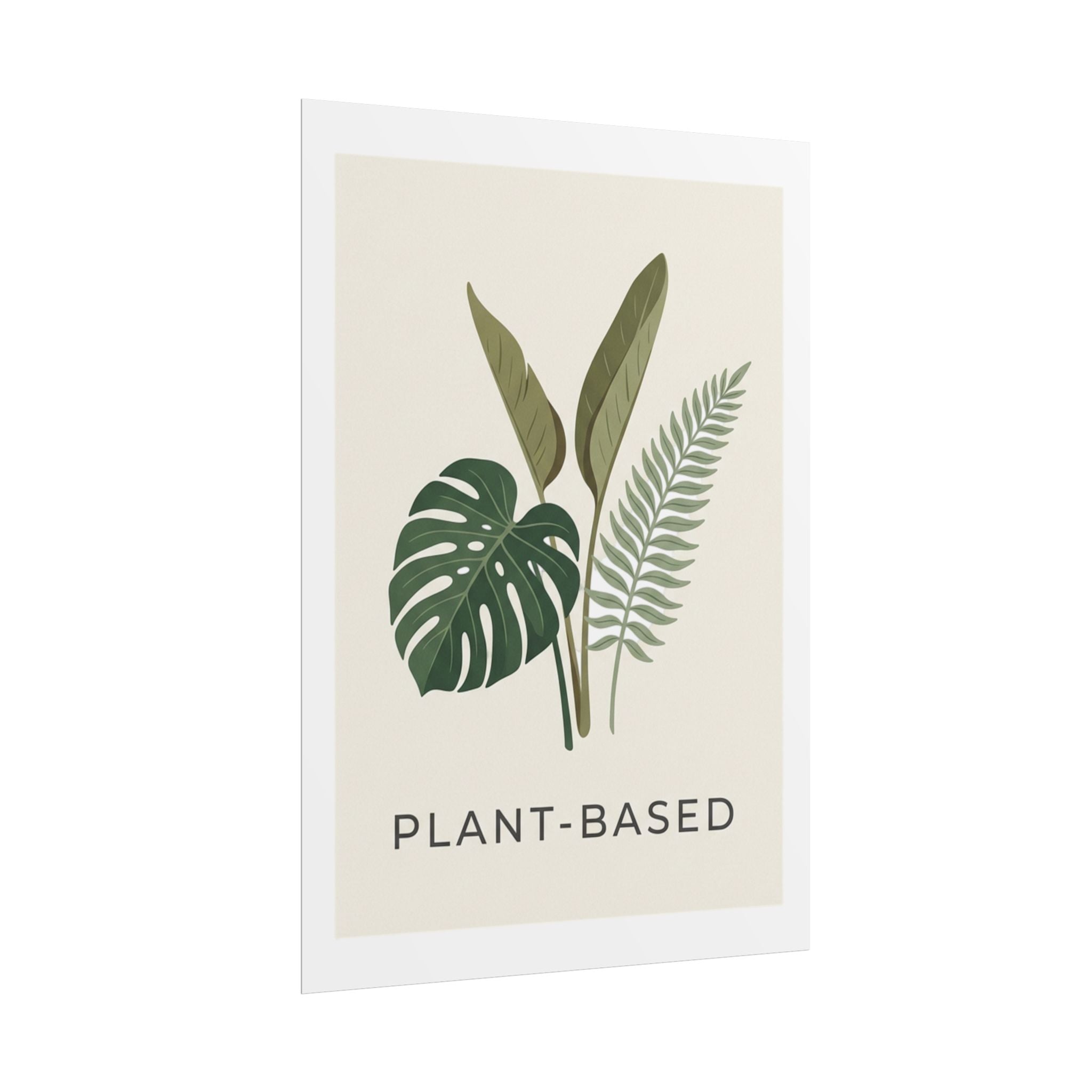 Plant-Based Botanical Poster — Minimalist Greenery Wall Art
