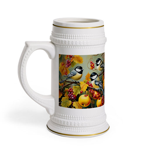 Stein Mug - Chickadees Canadian Wilderness Art Beer Mug Decorative