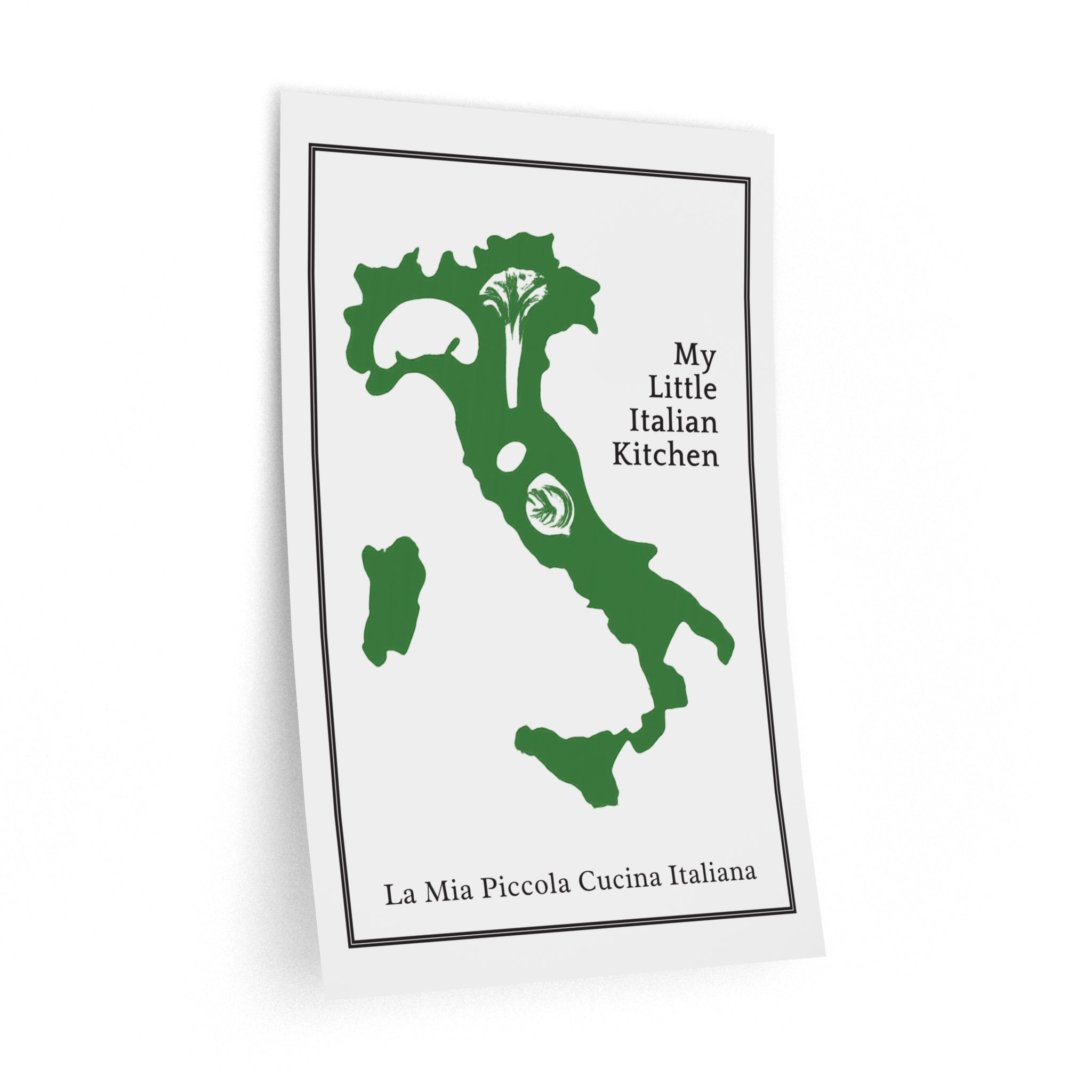 Italy Map Wall Decal – "My Little Italian Kitchen" | La Mia Piccola Cucina Italiana Kitchen Decor