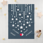 Dream Sweet Dreams, Baby Blanket, Red White and Blue