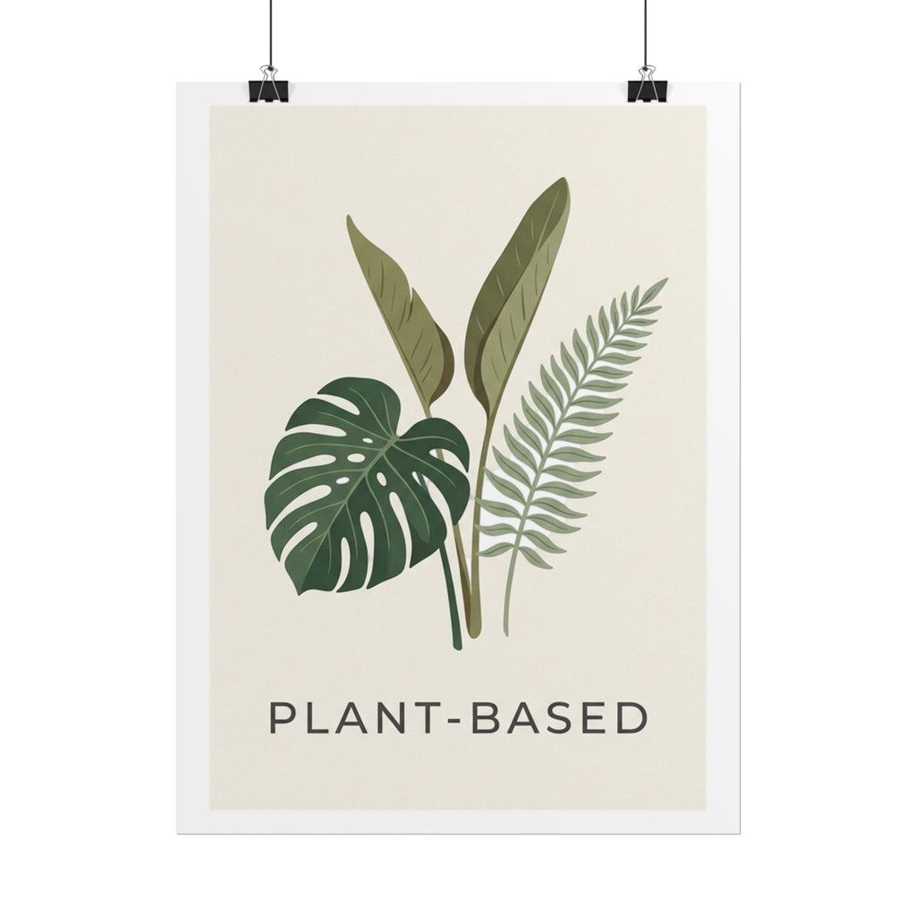 Plant-Based Botanical Poster — Minimalist Greenery Wall Art