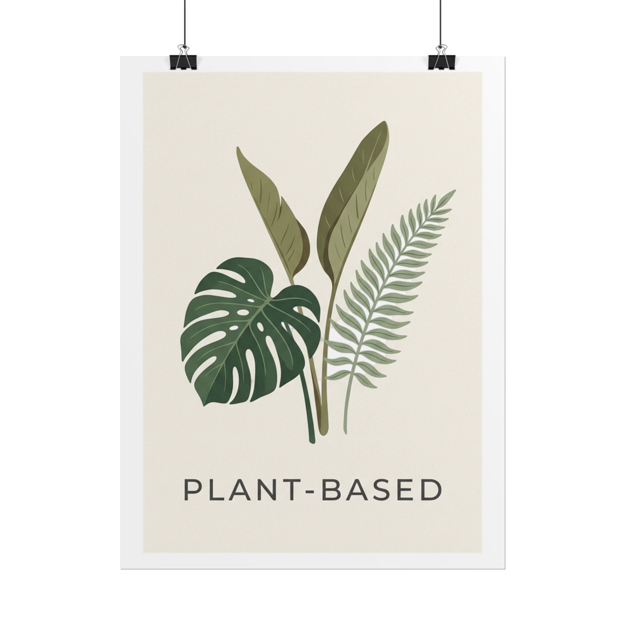 Plant-Based Botanical Poster — Minimalist Greenery Wall Art