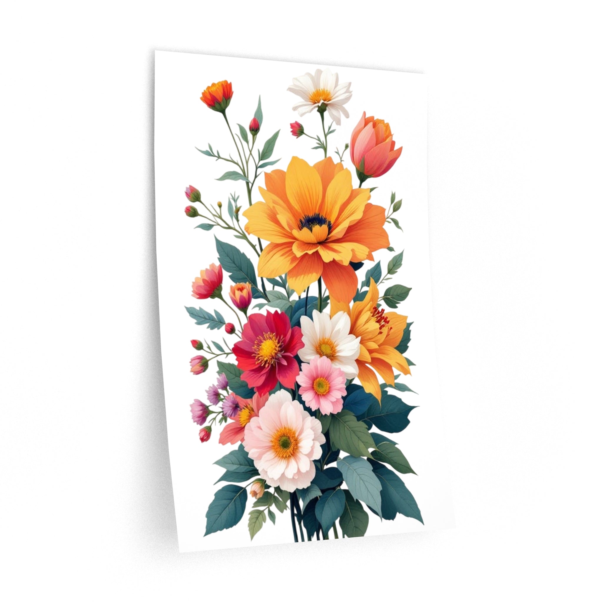 Vibrant Floral Wall Decals - Brighten Your Space with Beautiful Flower Designs