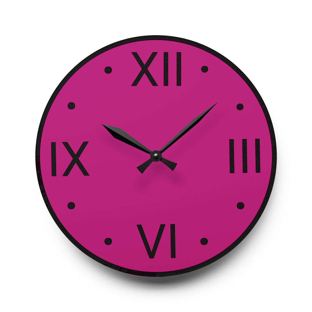 Pure Pink Acrylic Wall Clock