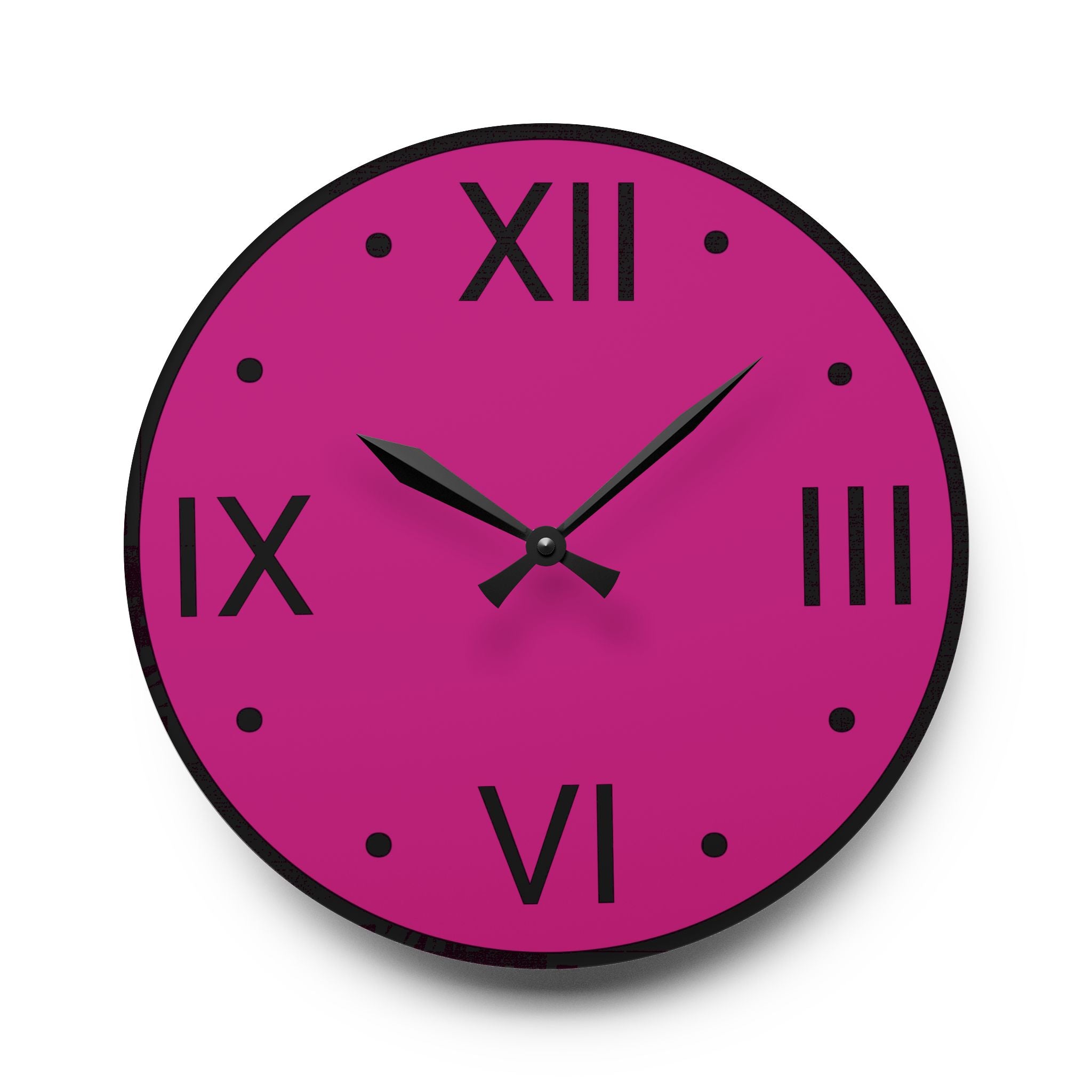 Pure Pink Acrylic Wall Clock