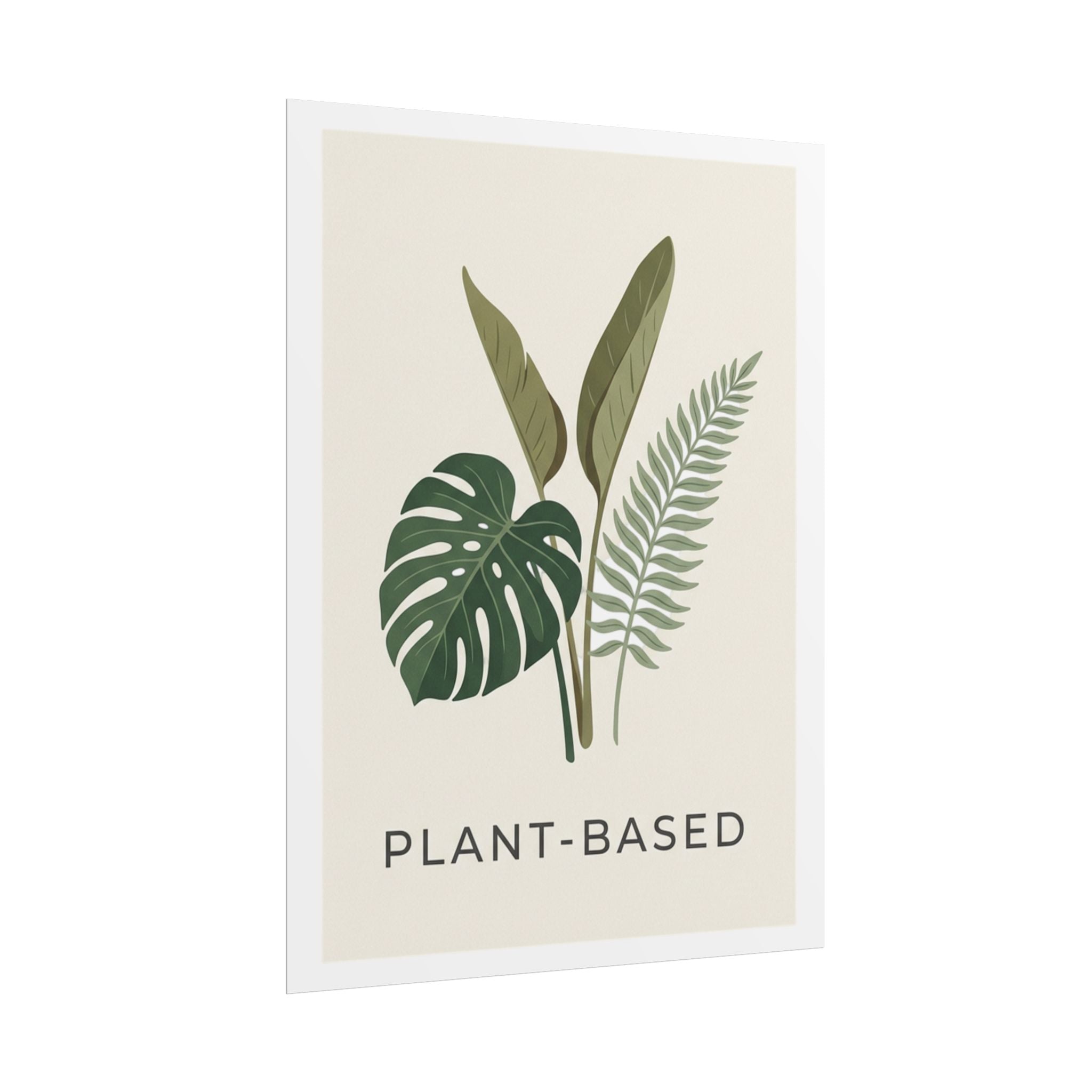 Plant-Based Botanical Poster — Minimalist Greenery Wall Art