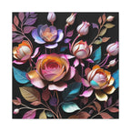 Floral 3D Wall Art Canvas - Elegant Rose Design for Home Decor