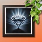 Framed Poster - Candle in a Gem Photorealistic AI Image White Frame