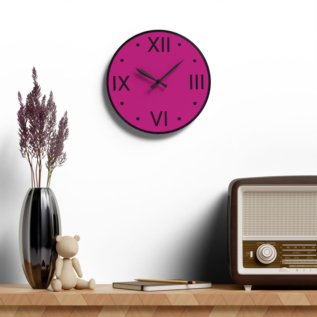Pure Pink Acrylic Wall Clock