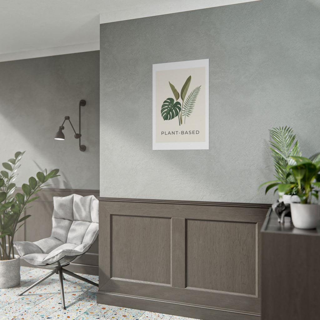 Plant-Based Botanical Poster — Minimalist Greenery Wall Art