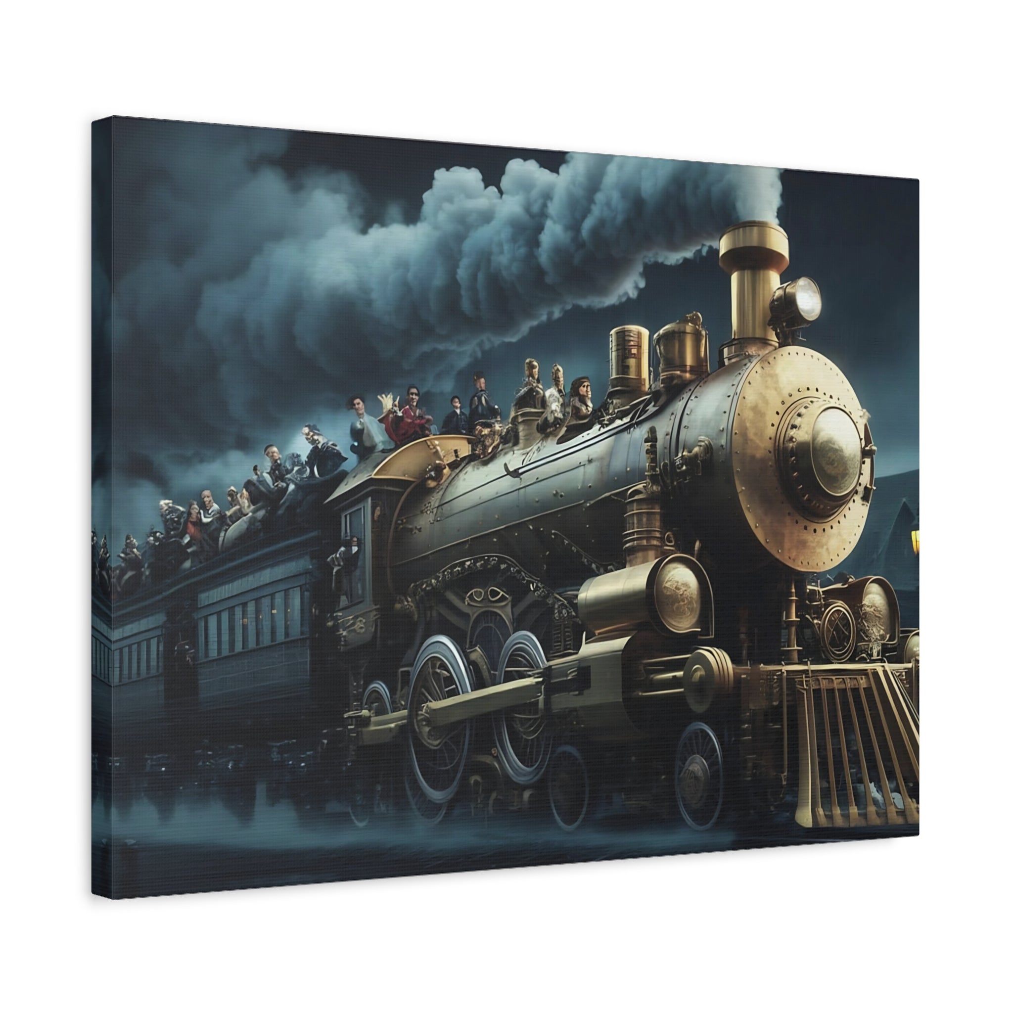 Vintage Train Canvas Print, Lyrically Influenced Art, Riders on the Storm