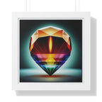 Framed Poster — Rainbow Gem Geometric Art Print