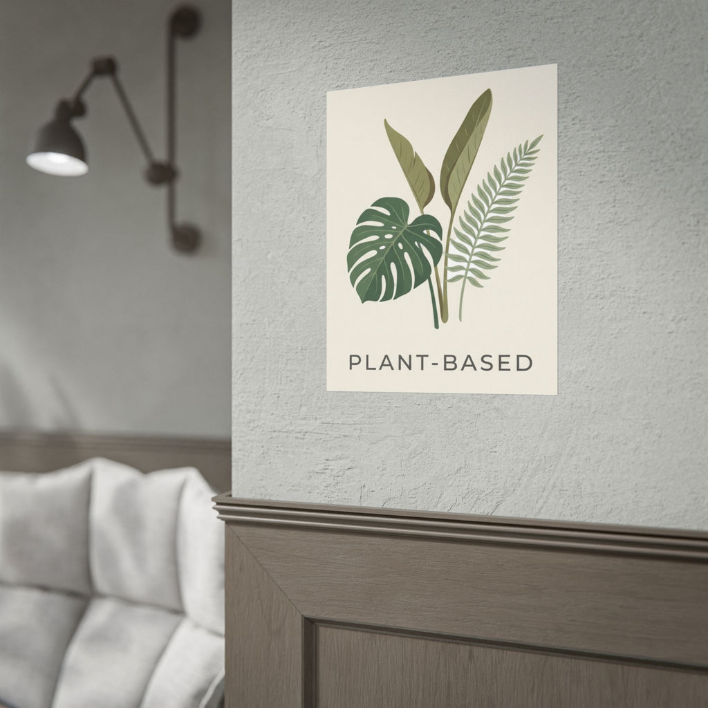 Plant-Based Botanical Poster — Minimalist Greenery Wall Art - WALLS & TIME