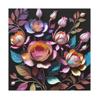 Floral 3D Wall Art Canvas - Elegant Rose Design for Home Decor