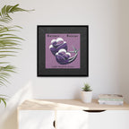 Framed Matte Canvas Print —Mediterranean 'Culture • Cuisine' Abstract Purple Poster Art