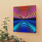 10.75" Square, Non-Numeric Decorative Metallic Wall Clock, Industrial Style Wall Art