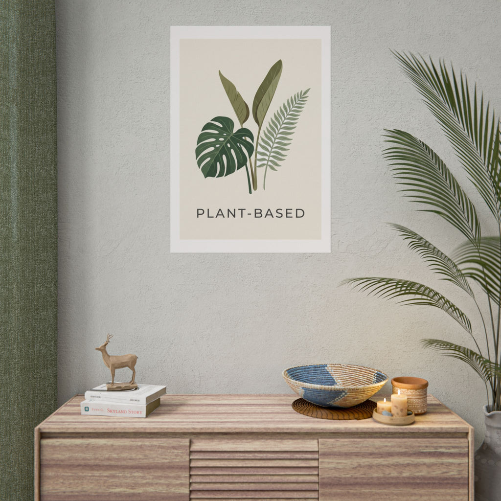 Plant-Based Botanical Poster — Minimalist Greenery Wall Art
