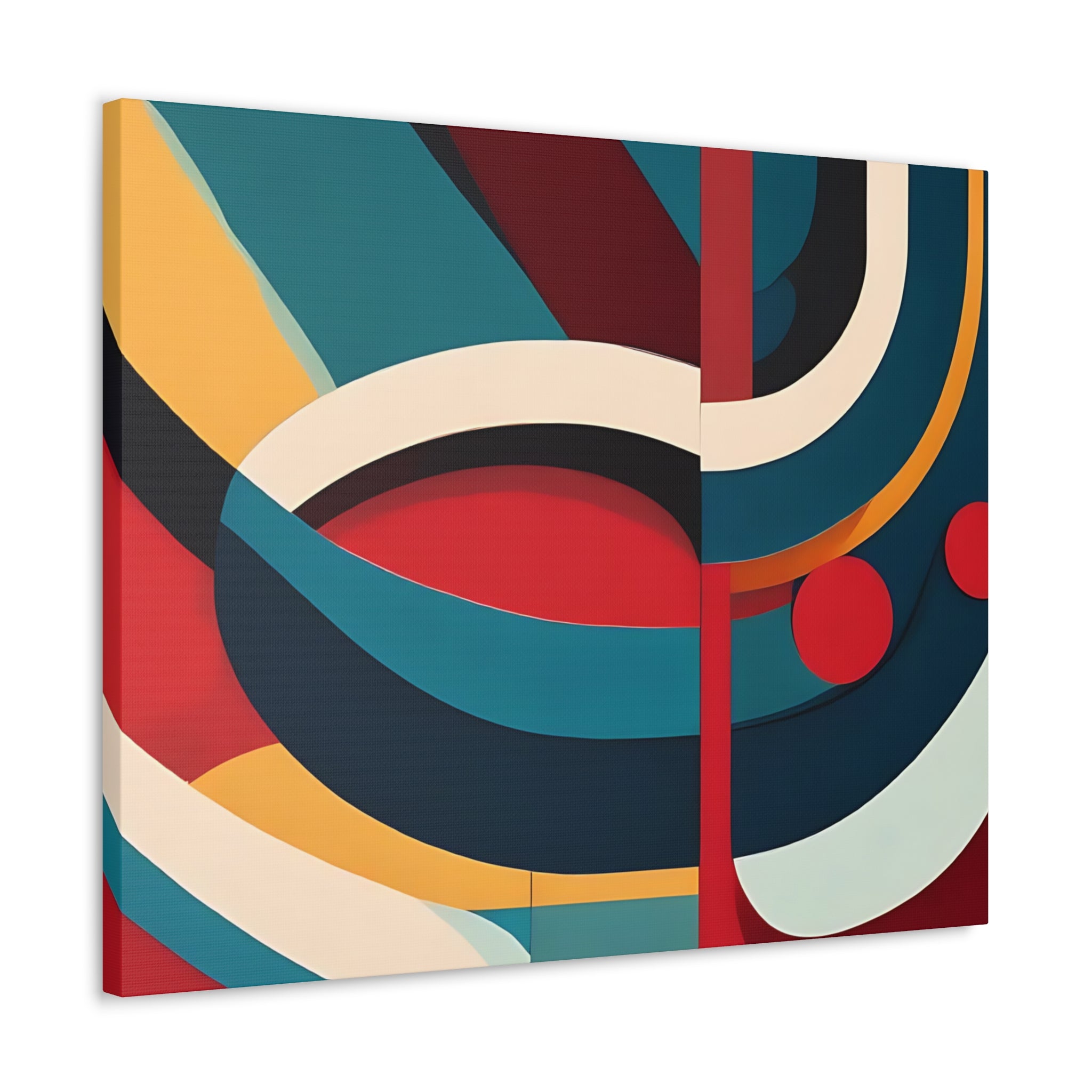 Mid Century Modern Abstract Art Print on Unframed Canvas