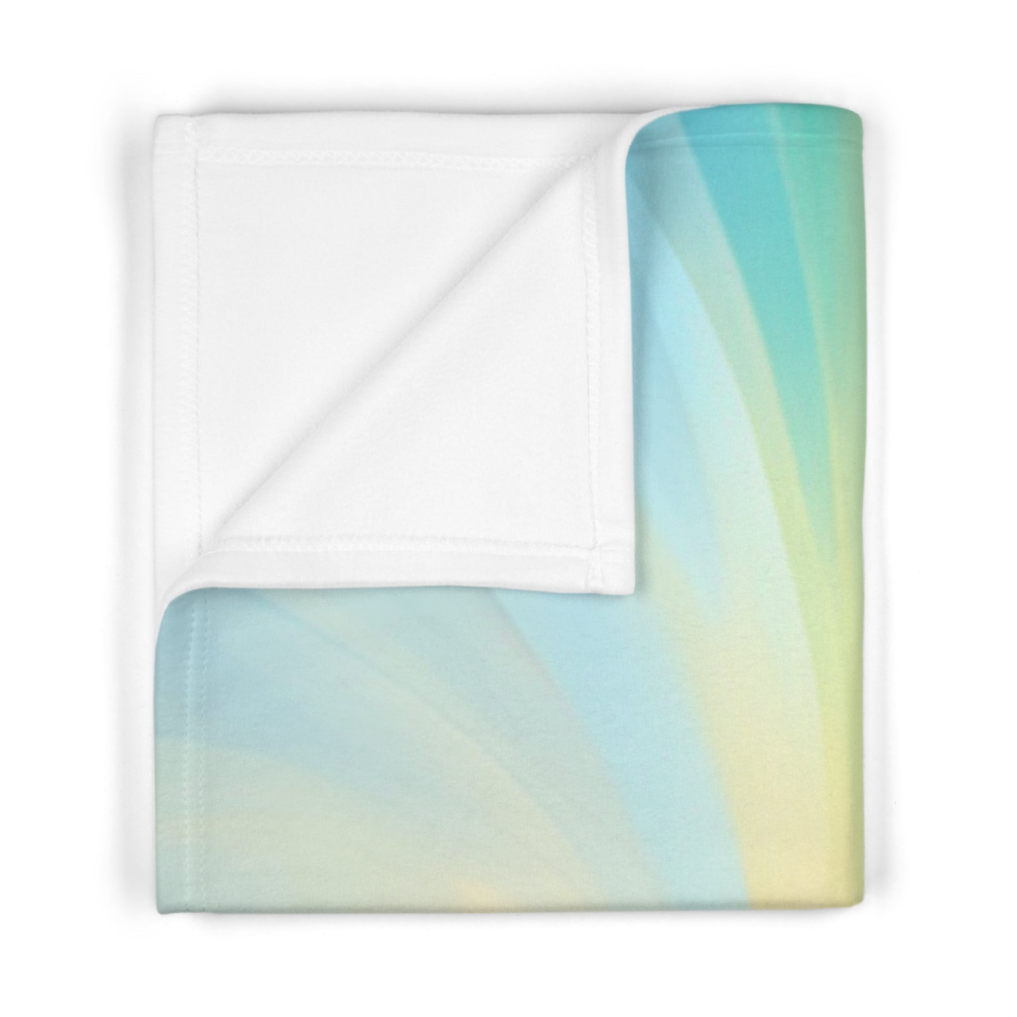 Personalized Fleece Baby Blanket — Custom Name & Date, Magical Landscape Design