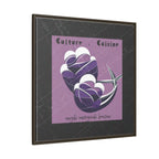 Framed Matte Canvas Print —Mediterranean 'Culture • Cuisine' Abstract Purple Poster Art