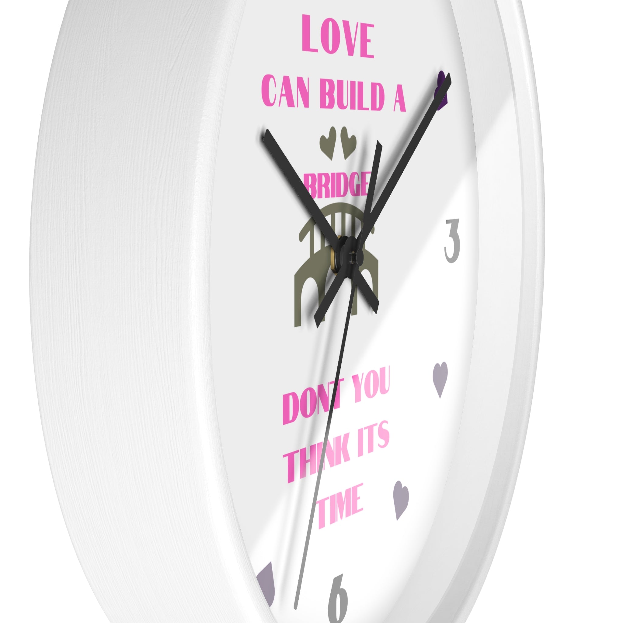 Country Song Wall Clock - Love Can Build a Bridge