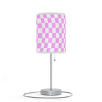 Pink Checkered Side Rable Lamp