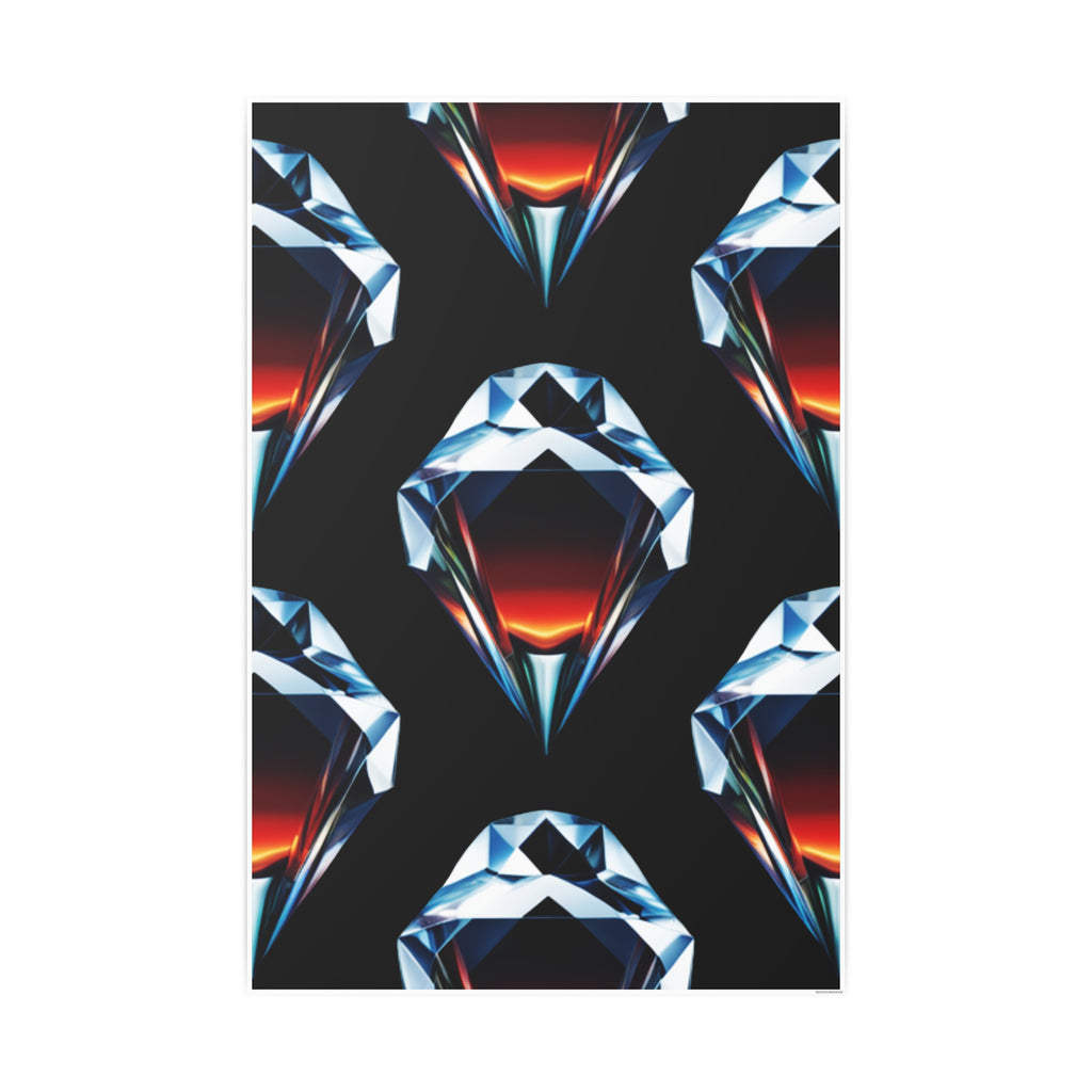 Large Unframed Satin Poster, Diamonds and Fire