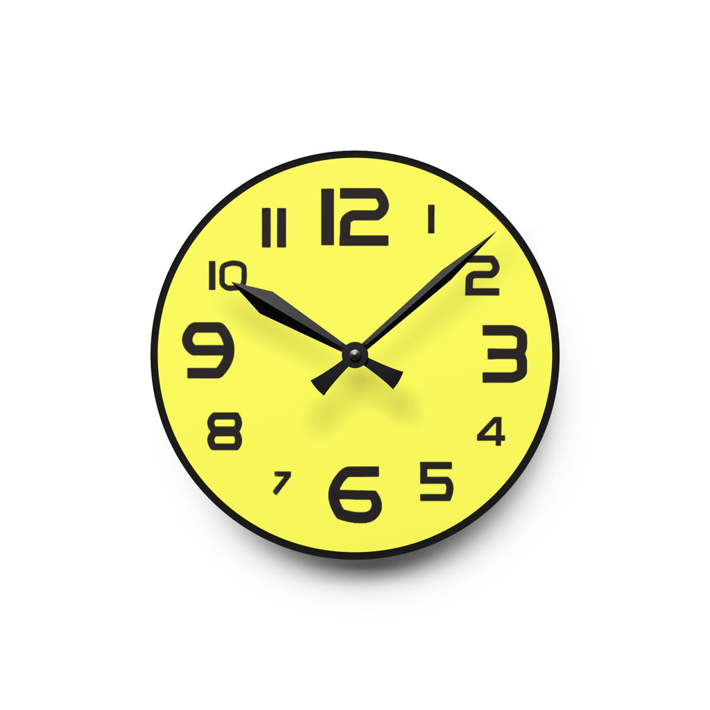 Decorative Lemon-Yellow Wall Clock