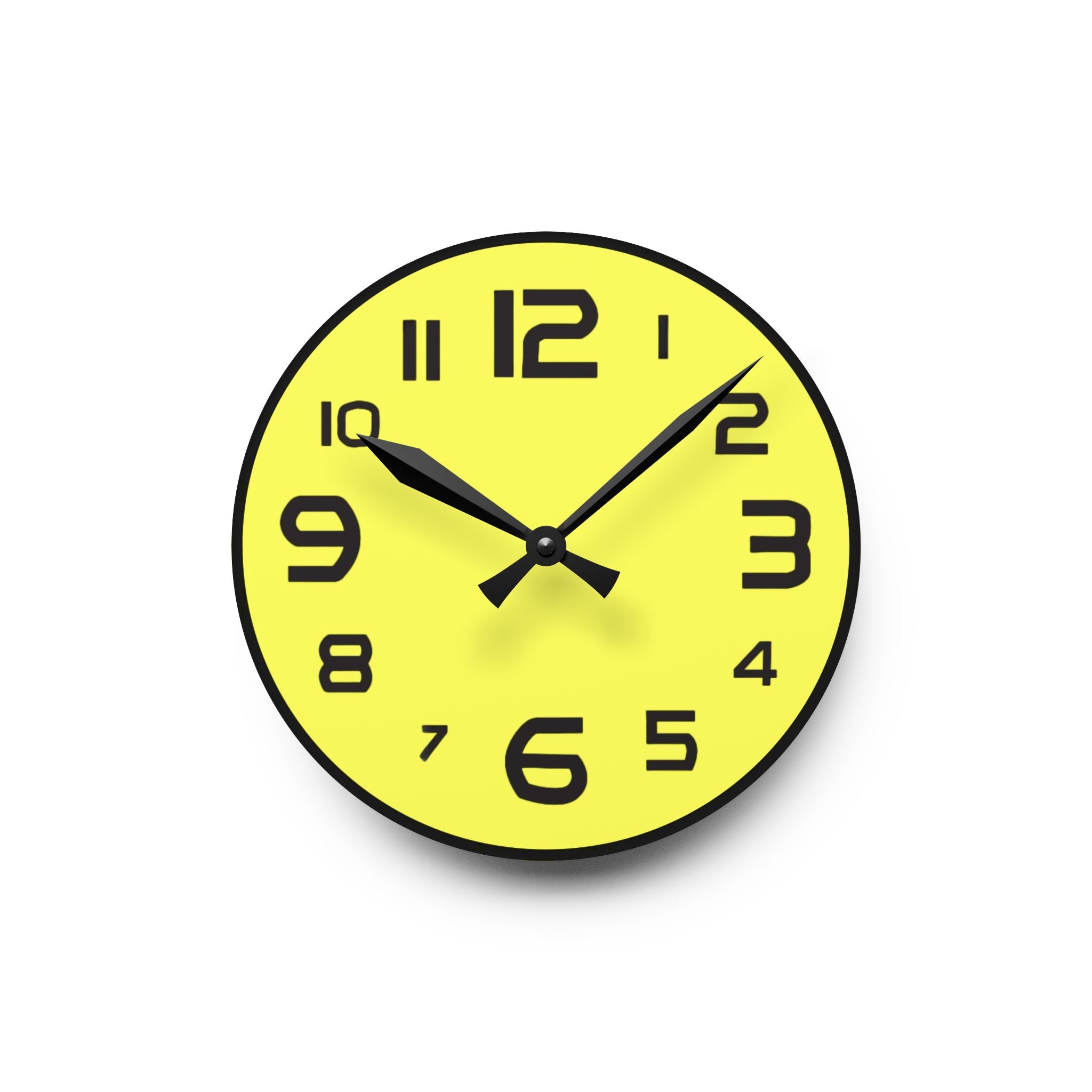Decorative Lemon-Yellow Wall Clock
