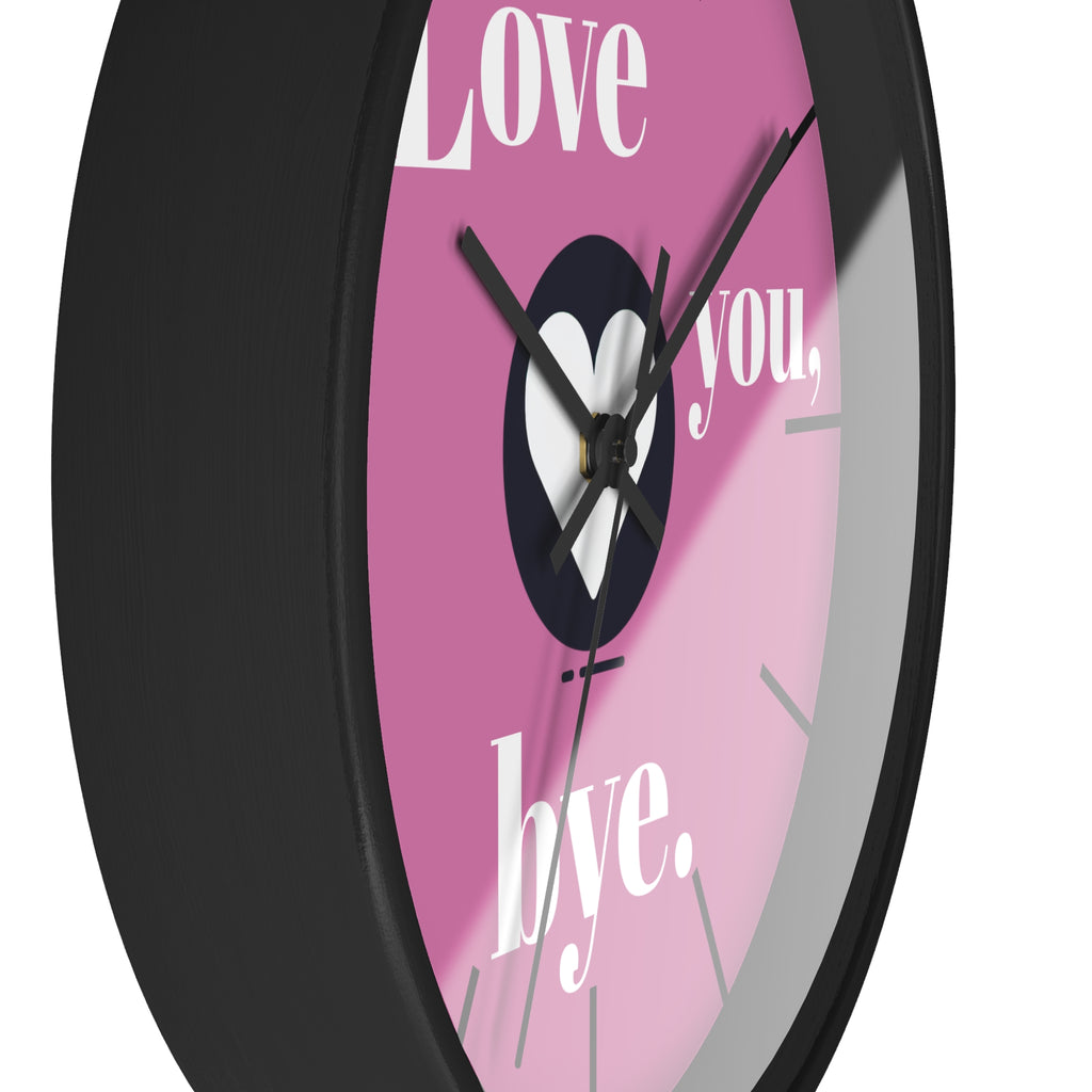 Wall Clock, Love You Bye, Romantic Home Decor, Cute Gift for Couples, Unique Anniversary Present, Bedroom Wall Art, Love Quote Decor,