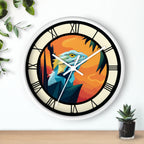 Bearded Dragon Wall Clock with Roman Numerals