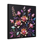 Metallic Floral 3D Canvas Print