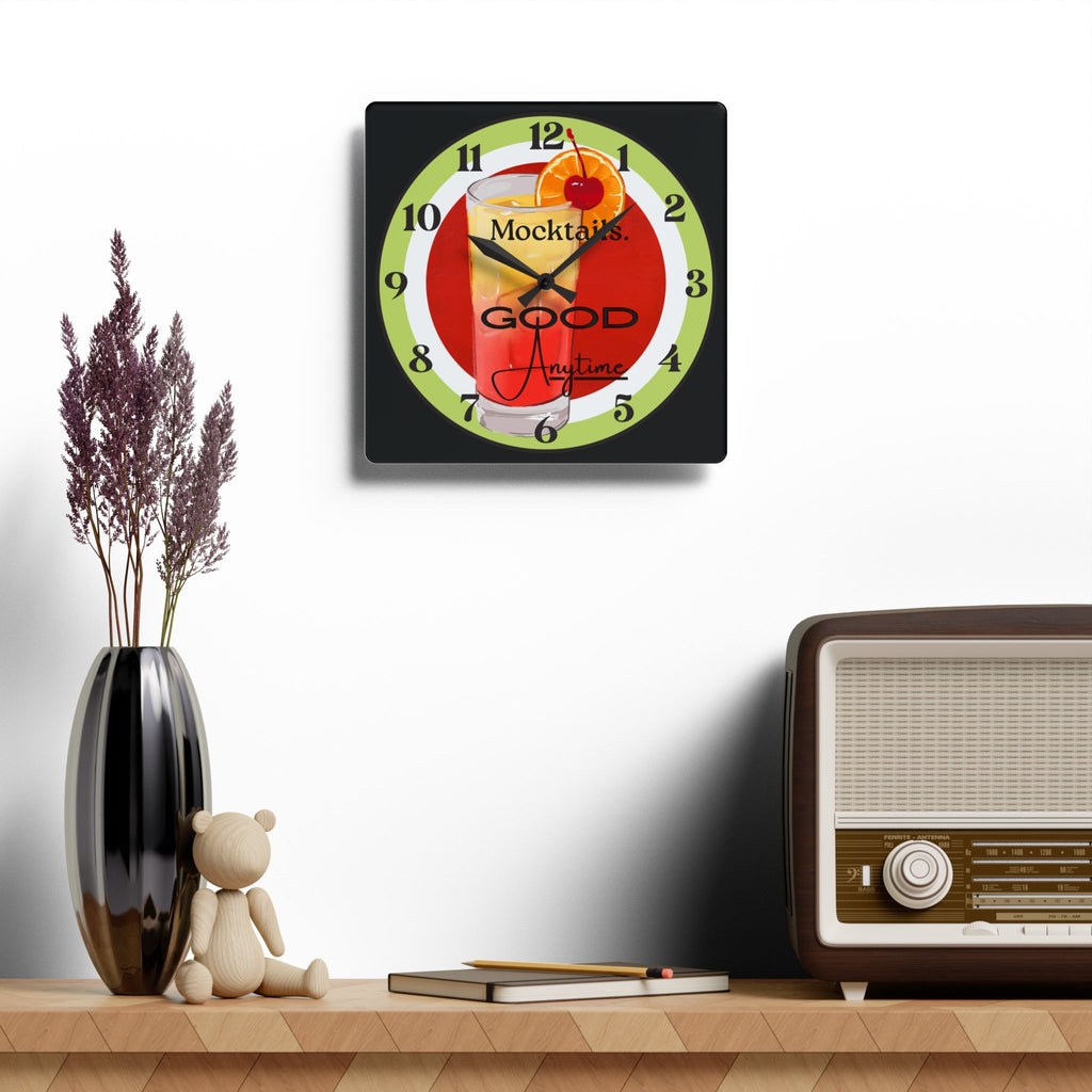 Mocktails Good Anytime Acrylic Wall Clock