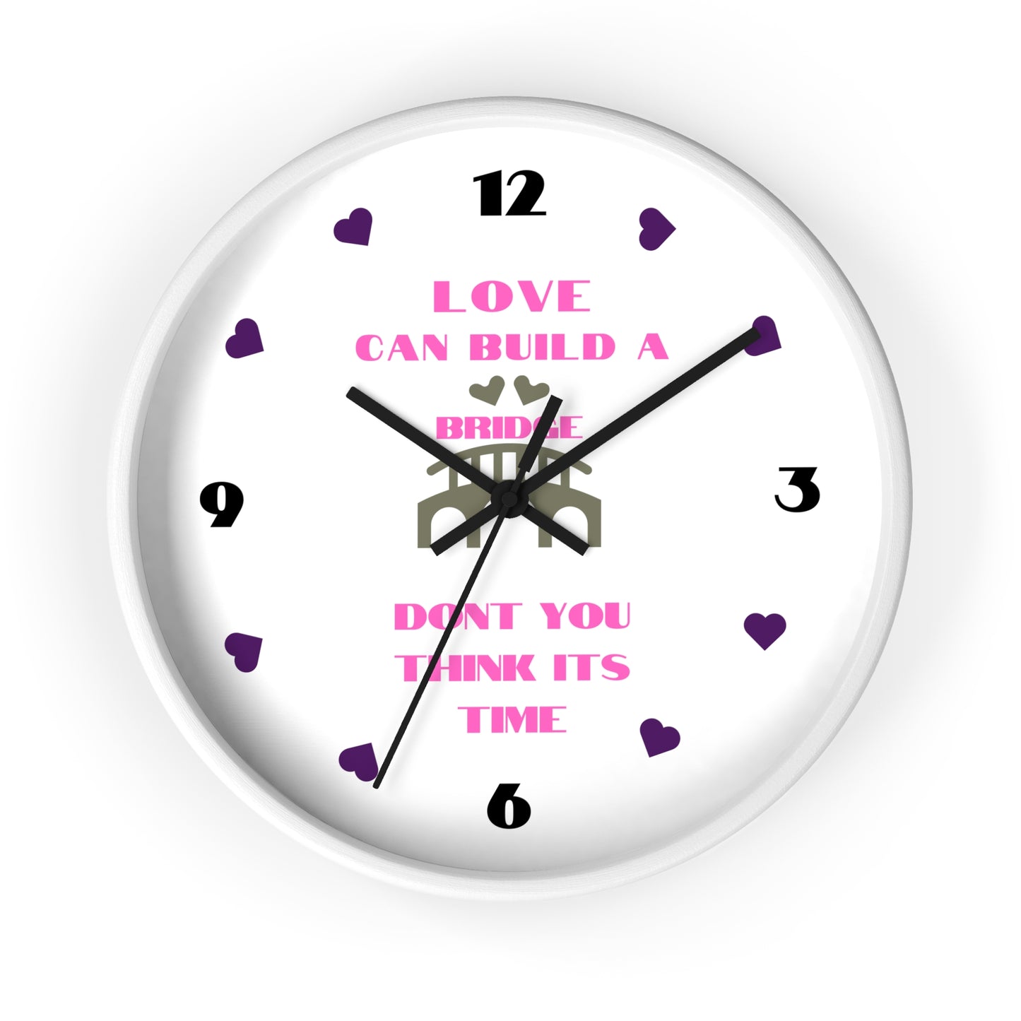 Country Song Wall Clock - Love Can Build a Bridge