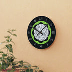 10.75" or 8" Artistic Acrylic Wall Clock, Floral Line Art