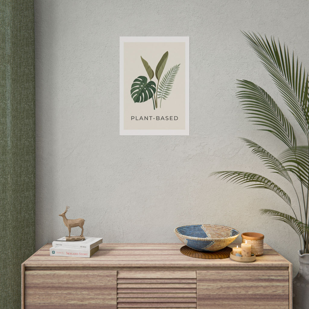 Plant-Based Botanical Poster — Minimalist Greenery Wall Art