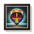 Framed Poster — Rainbow Gem Geometric Art Print