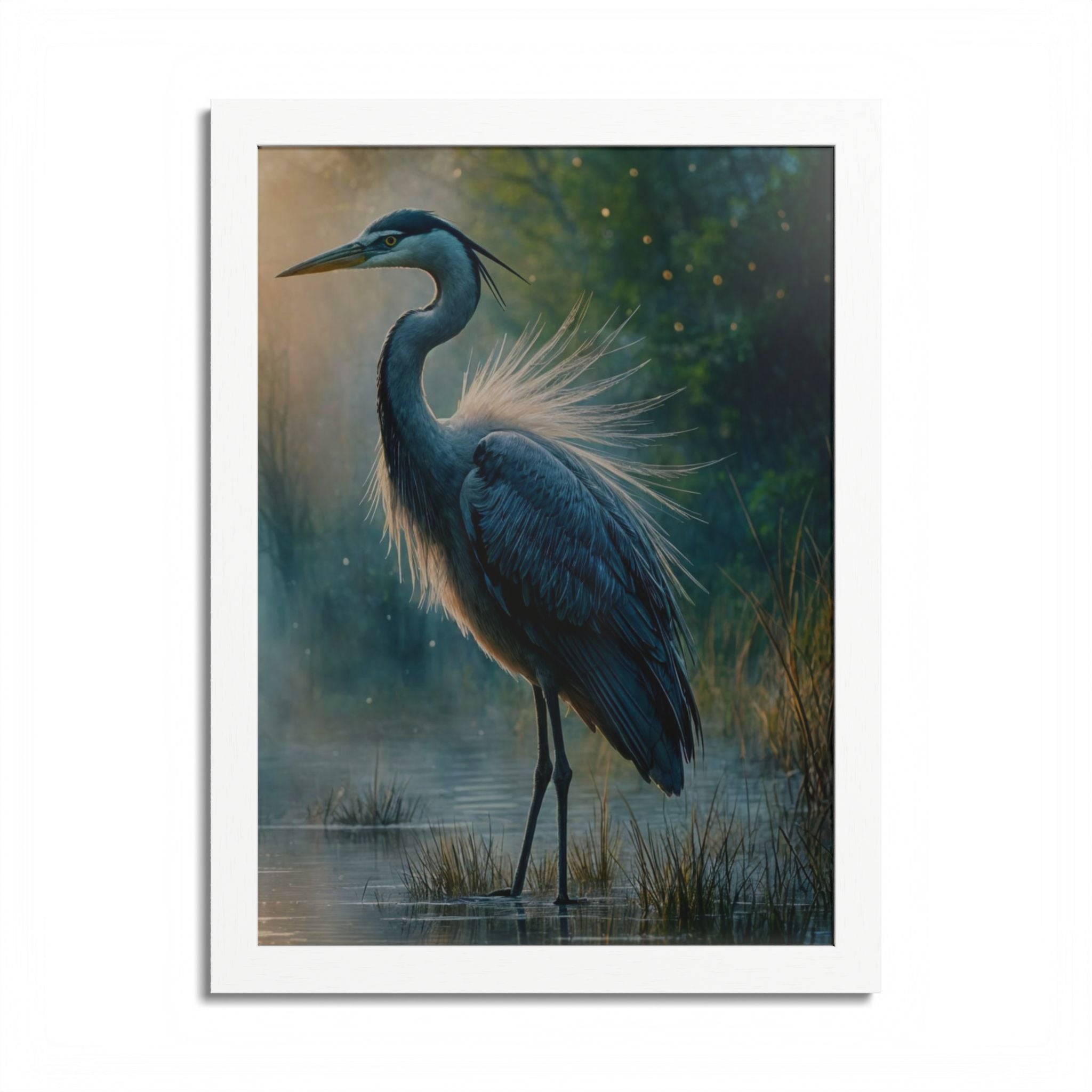 Heron Fine Art Framed Poster