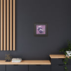 Framed Matte Canvas Print —Mediterranean 'Culture • Cuisine' Abstract Purple Poster Art