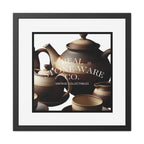 Elegant Framed Ceramic Teapot Poster - Art for Home Decor