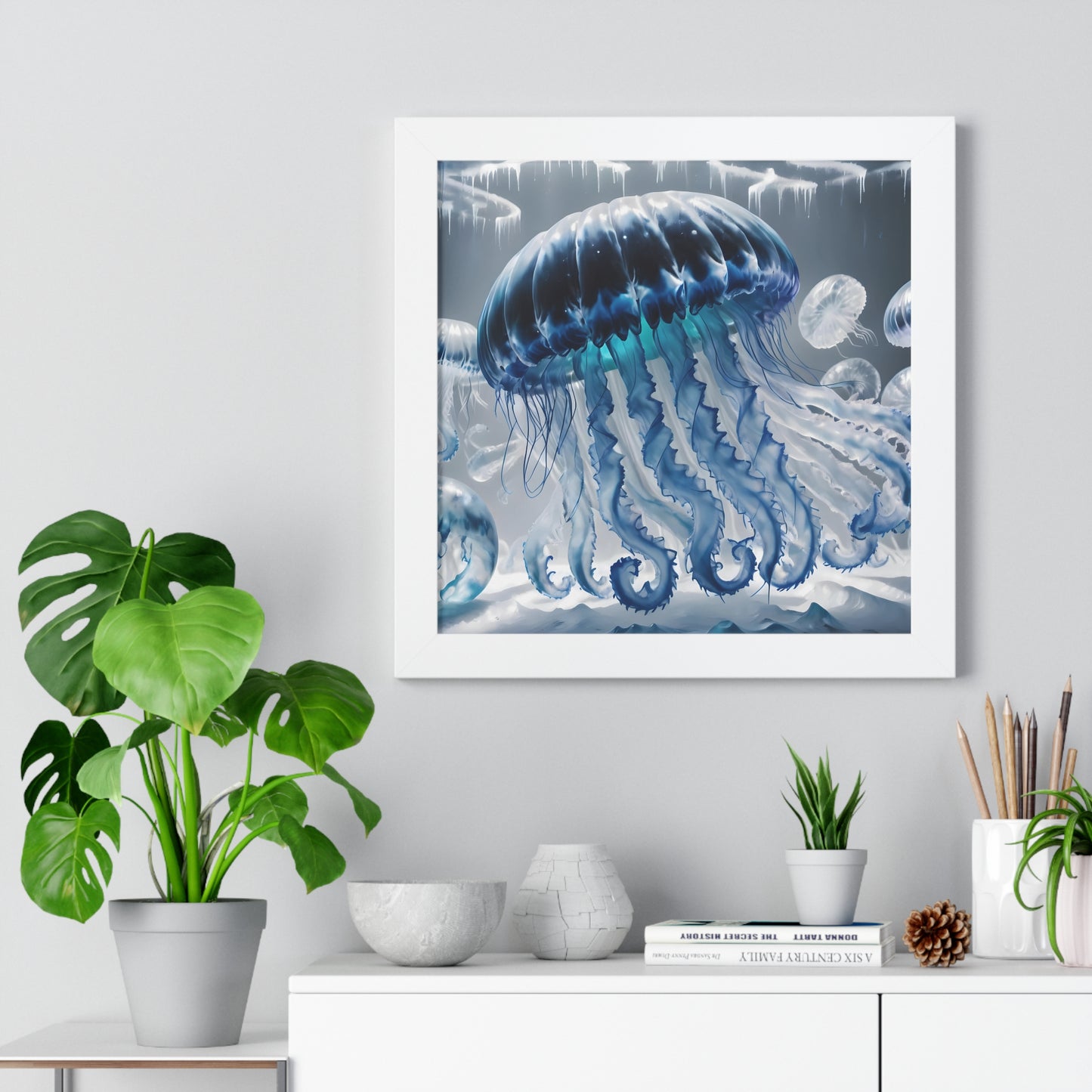 Framed Poster - Jellyfish Fantasy Art