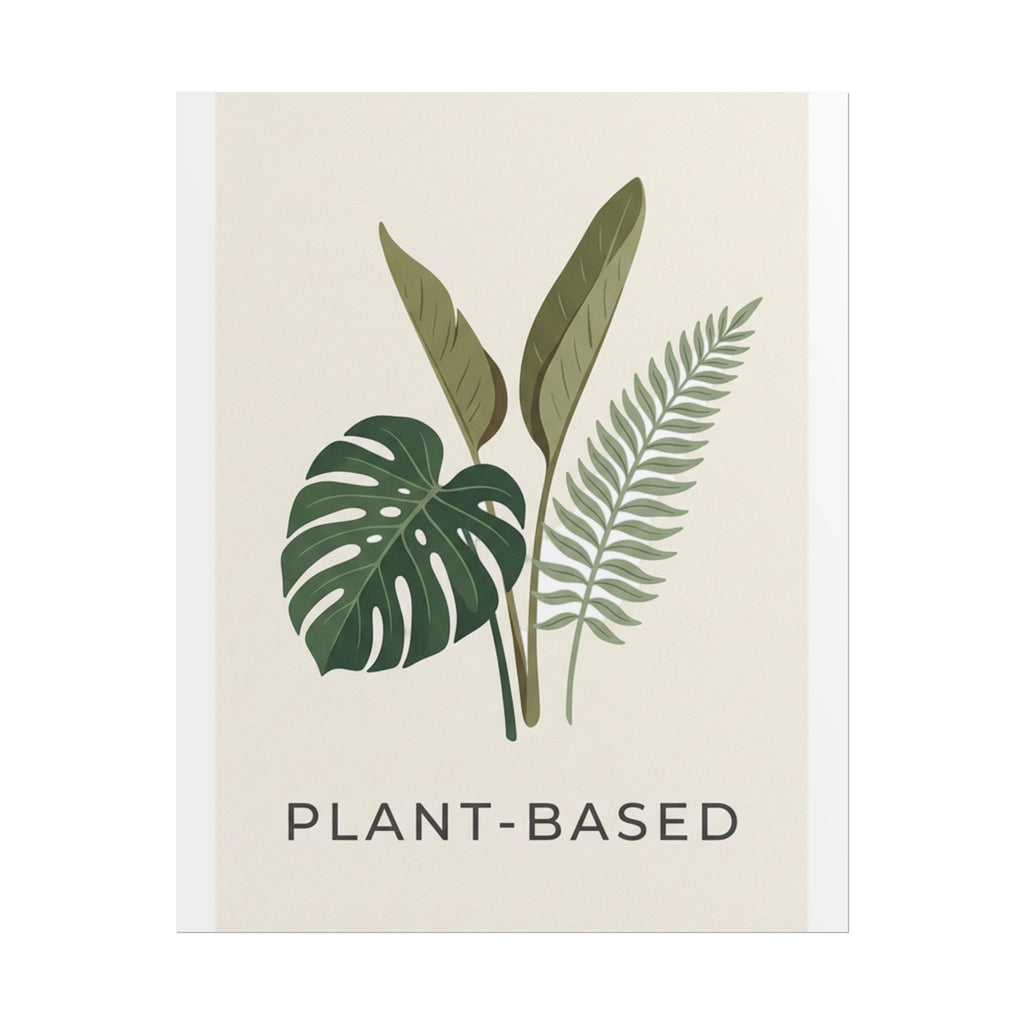Plant-Based Botanical Poster — Minimalist Greenery Wall Art