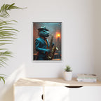 Bearded Dragon Playing the Saxophone Framed Wall Art
