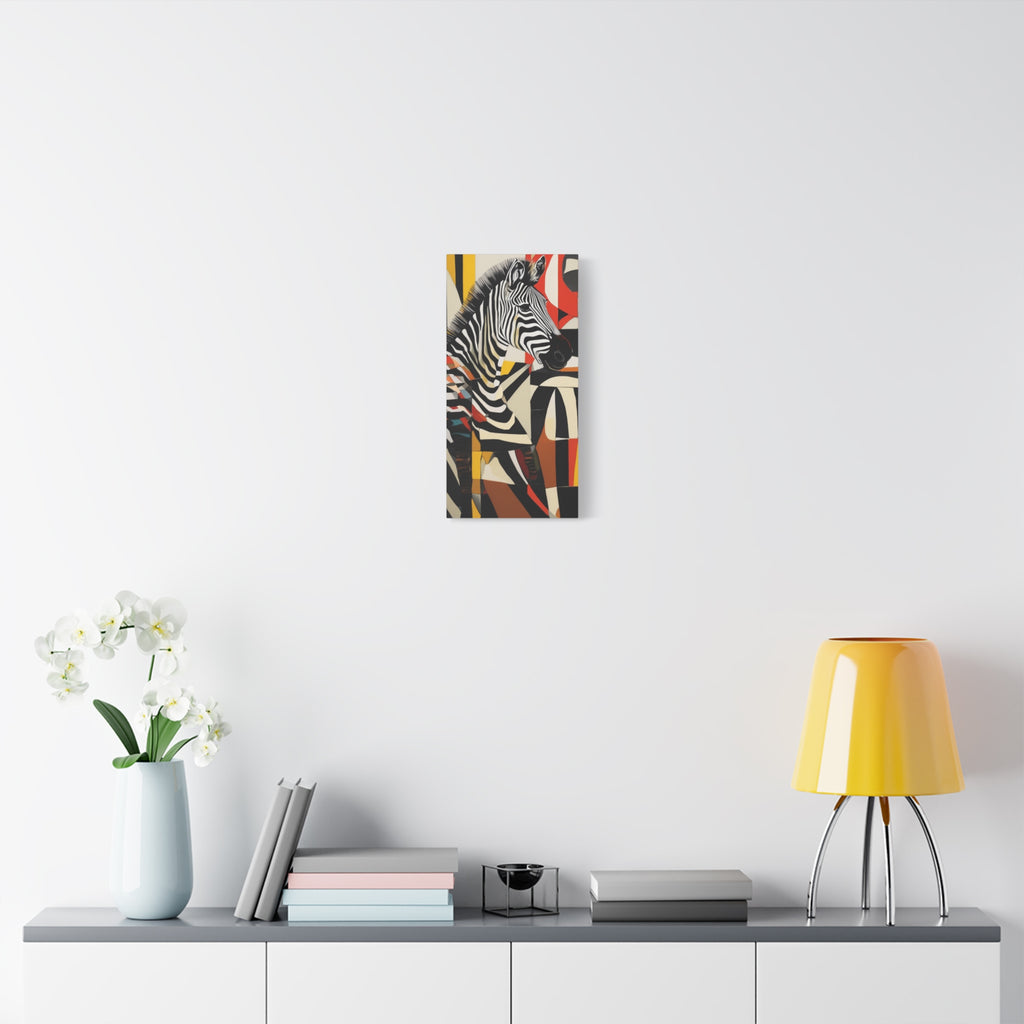 Abstract Maximalist Zebra African Safari Wall Art Print on Canvas