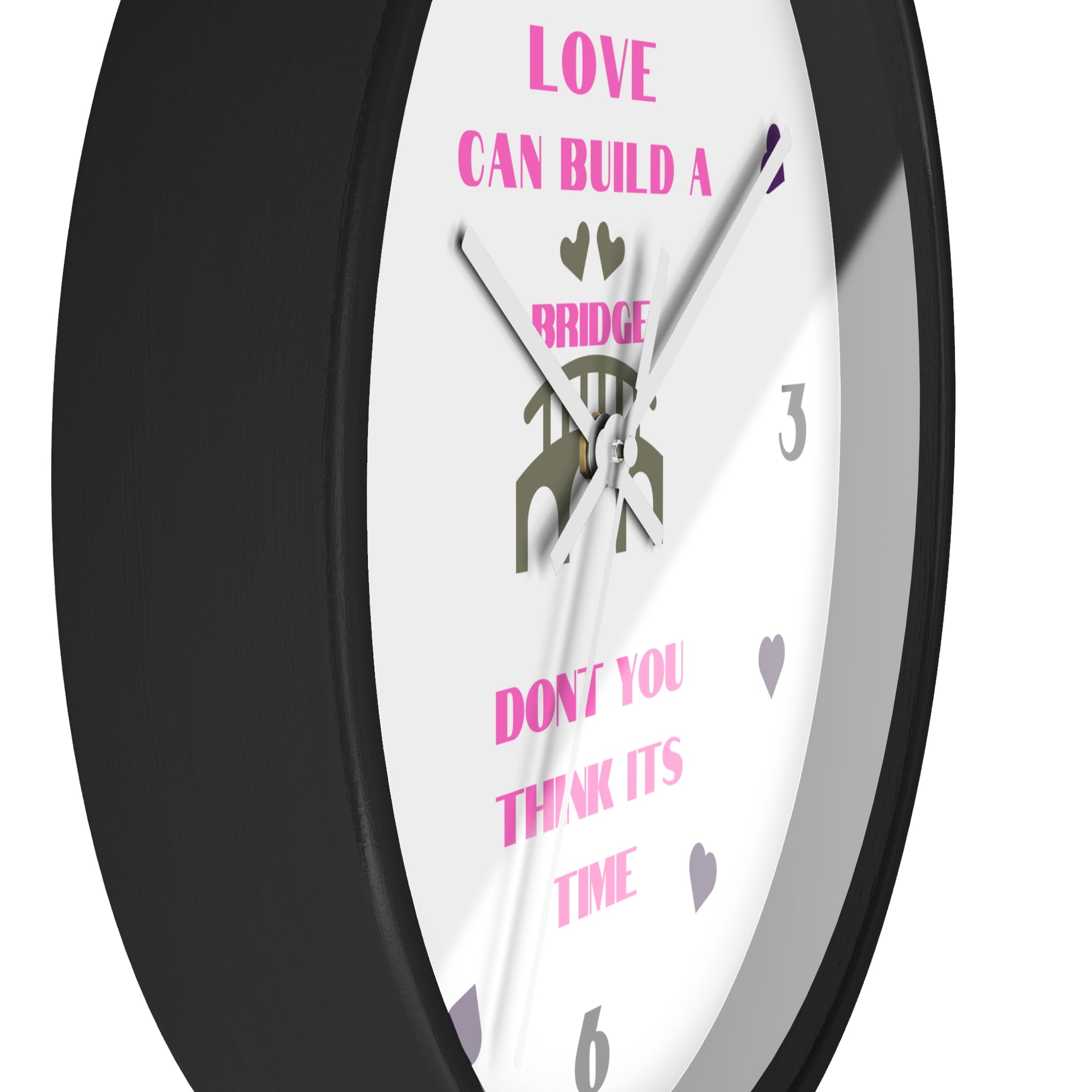 Country Song Wall Clock - Love Can Build a Bridge
