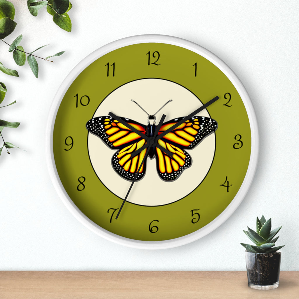 Monarch Butterfly Wall Clock