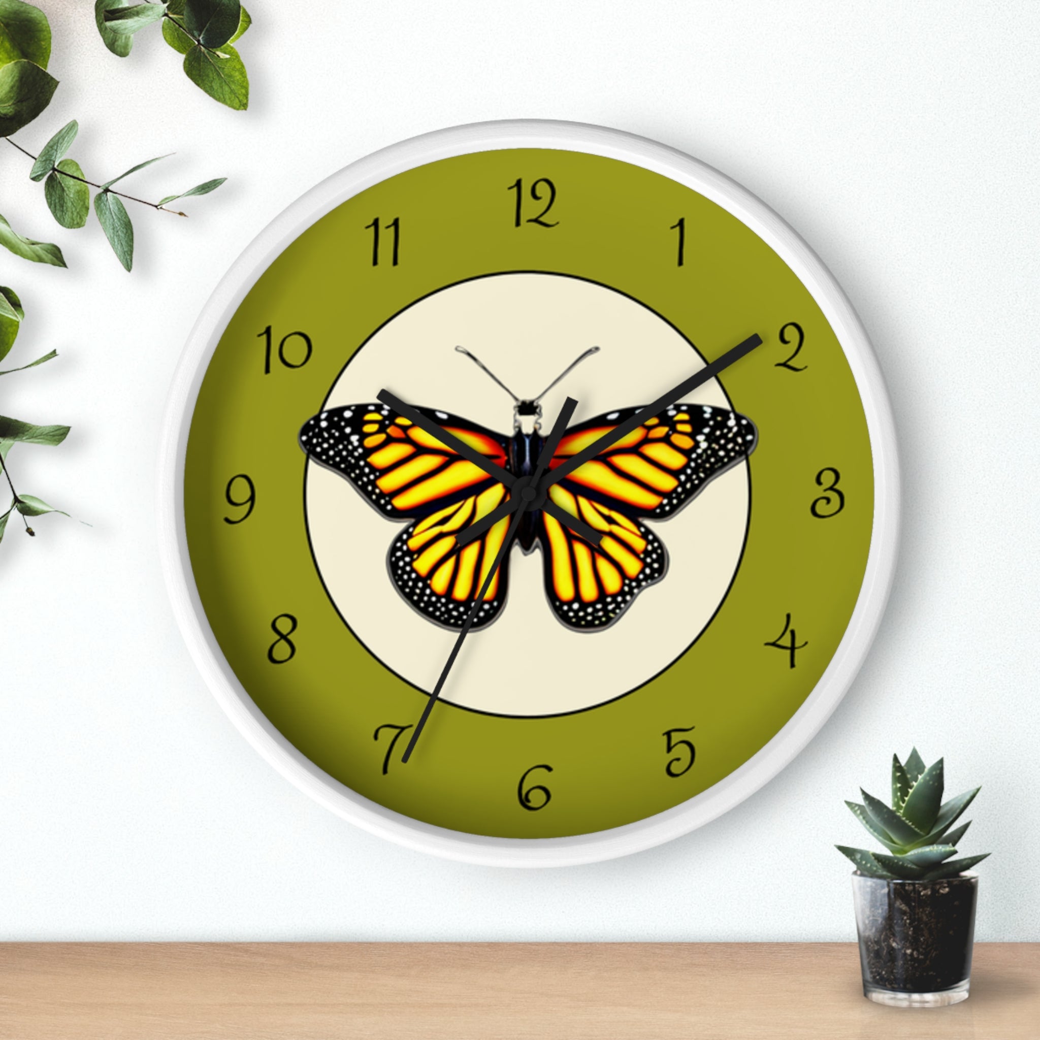 Monarch Butterfly Wall Clock