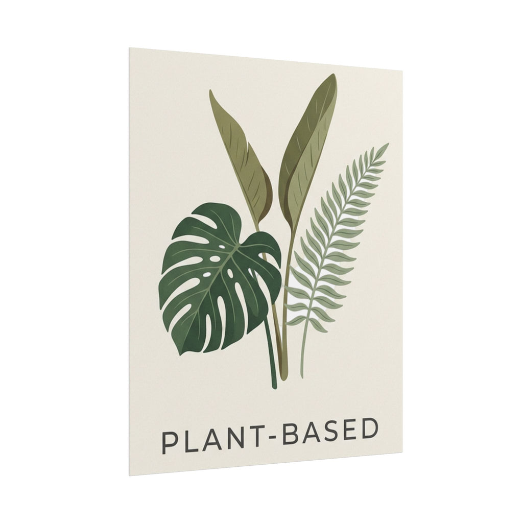 Plant-Based Botanical Poster — Minimalist Greenery Wall Art - WALLS & TIME