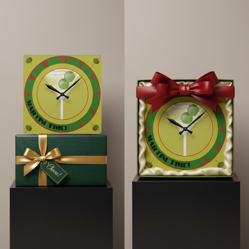 Martini Time Acrylic Wall Clock